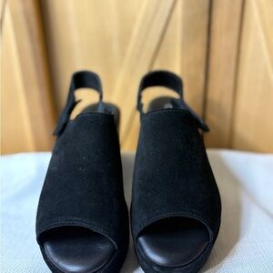Cordani Black Suede Slingback Mules Size 38